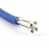 CAT 6A Shielded Plenum, Blue Sheath- Exposed Wires and Individual Foil Shields